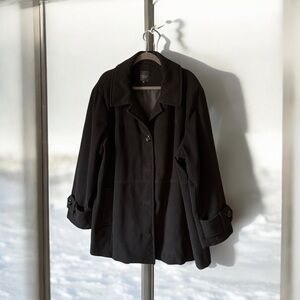 Braetan black peacoat style size 3x pp 28. Shldr to cuff26 L35. RR1n